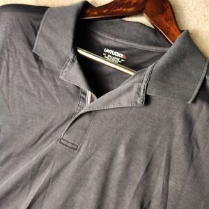 UNTUCKit Mens XX Large Charcoal Gray Short Sleeve Polo Shirt 100% Cotton